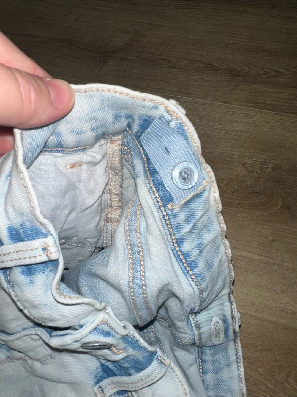 Old Navy Faded Light Blue Denim Cuffed KIDS Shorts